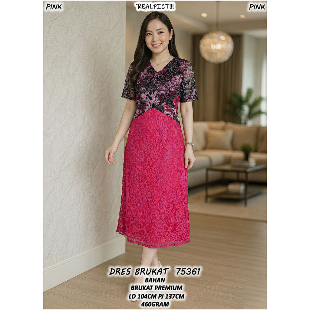 BRUKAT DRESS 75361 (ALWAYS STOCK READY)