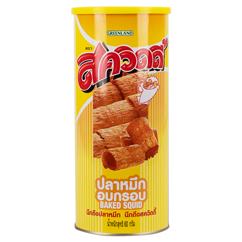 สควิดดี้ปลาหมึกกรอบ 60กรัม Squidy Crispy Squid 60g. [หมายเลขบาร์โค้ด 8855588110151]