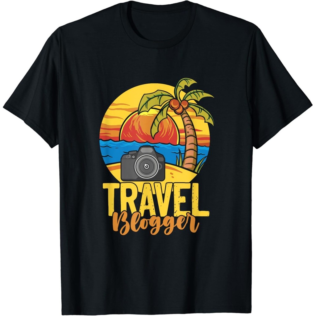 Travel Blogger Blogging Vlogging Bloggergift เสื้อยืด Unisex