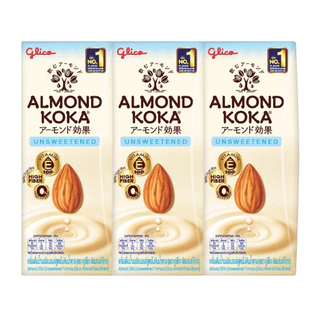 [สินค้าส่งด่วน] กูลิโกะ อัลมอนด์ โคกะ เครื่องดื่มน้ำนมอัลมอนด์ สูตรไม่มีน้ำตาล 180 มล. แพ็ค 3