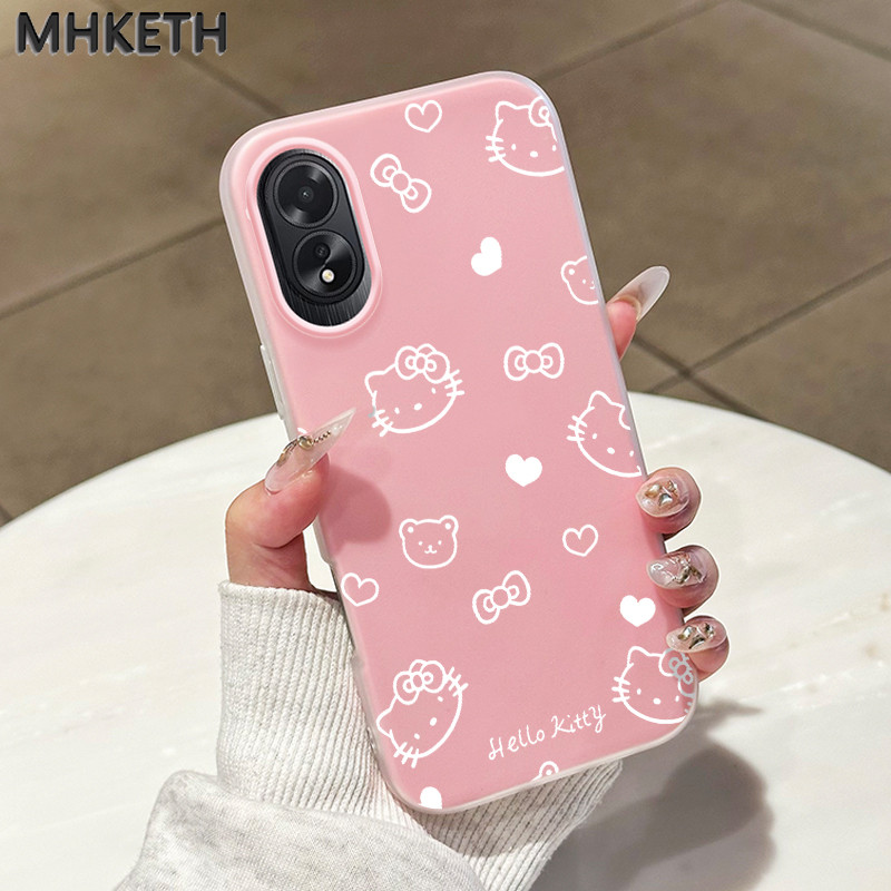 MHKETH เคสสำหรับ OPPO A18 A38 เคสมือถือสไตล์น่ารักสาวๆ