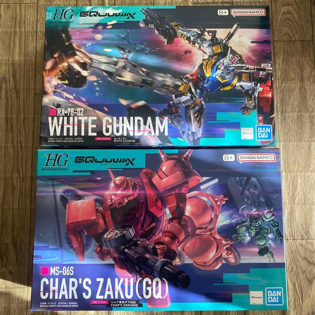 【Direct from Japan】ชุดโมเดล HG 1/144 ไวท์กันดัม และ HG 1/144 ชาร์สซาคุ (GQ)【Japan Exclusive】