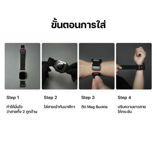 Aulumu C03 Titanium Alloy Magnetic Buckle Nylon สายนาฬิกา Apple Watch Ultra3-1(49mm)/11/10(46mm)/9-1/SE 3-1(42/44/45mm)