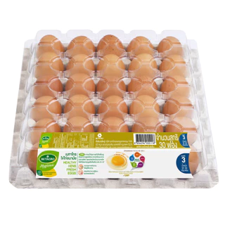 เบทาโกร ไข่ไก่ เบอร์ 3 แพ็ค 30 ฟอง Betagro Egg No.3 Pack 30