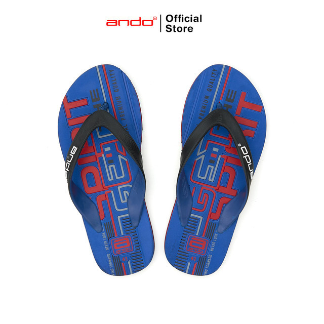 Ando รองเท้าแตะ Oxley อย่างเป็นทางการสําหรับผู้ชาย - สีดํา/น้ําเงิน