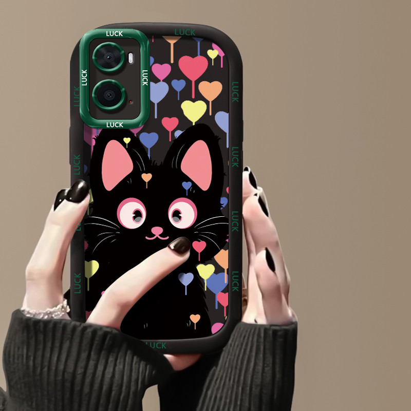 เคสสำหรับ OPPO A36 A76 A96 เคสโทรศัพท์แมวดาวซิลิโคนกันกระแทก