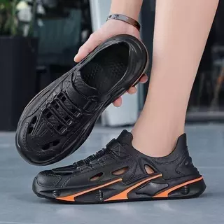 DudleyVictoria66 รองเท้าแตะชาย ระบายอากาศ พื้นหนา กันลื่น กันกลิ่น เหมาะสำหรับกลางแจ้ง แห้งเร็ว วัสดุ EVA
