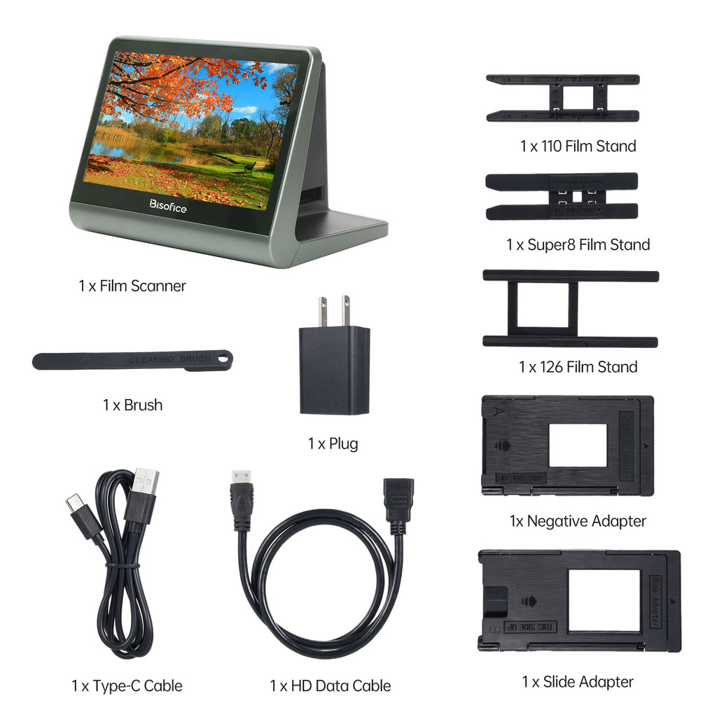 Zone Film และ Slide Scanner สําหรับ 135 Film(36*24mm)/126KPK -110 Film/Super8/ Monochrome/Slide to D