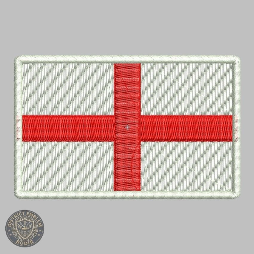 DEB-051 ENGLAND FLAG ST GEORGE CROSS FLAG PATCH EMBROIDERED LOGO/EMBLEM