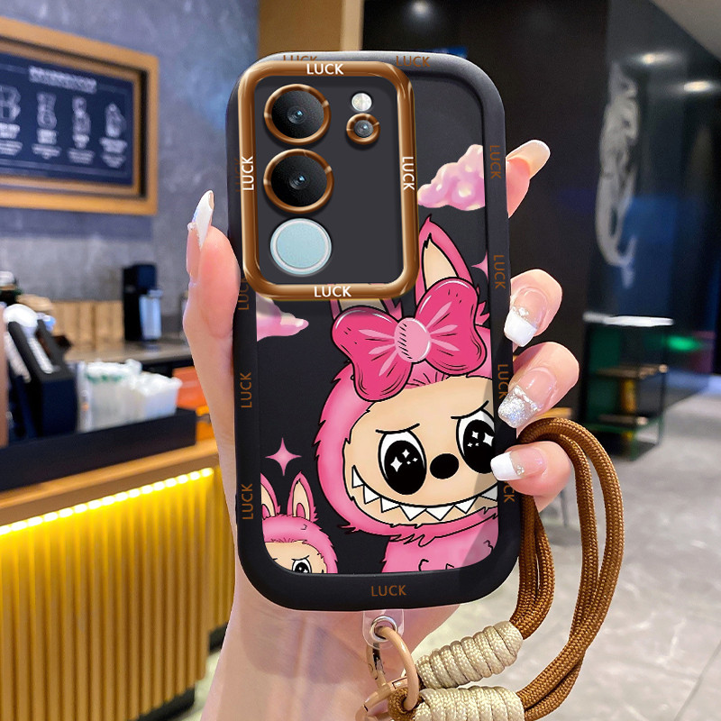 VIVO V29 5G V29E 5G V29 Pro 5G Case เคสกระต่ายน่ารักพร้อมเชือกเส้นเล็ก