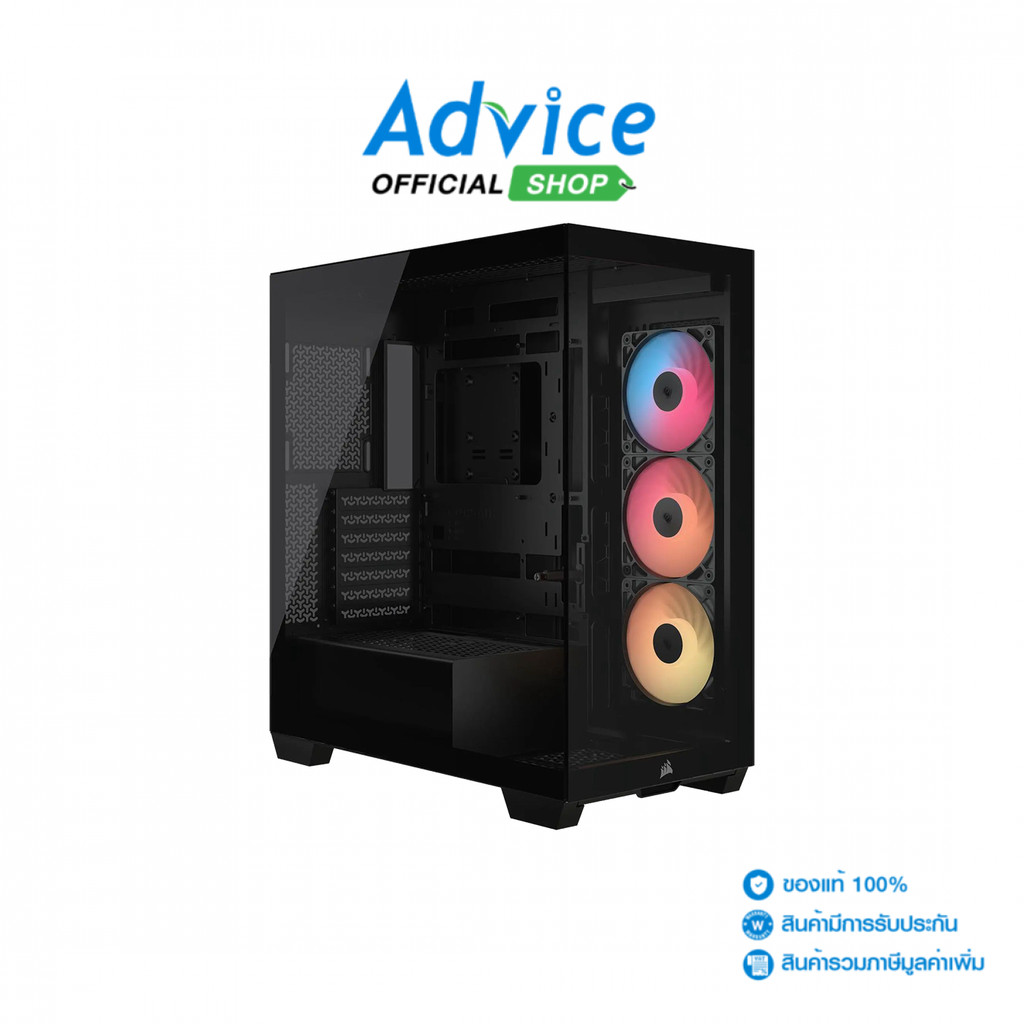 CORSAIR ATX CASE (NP) 3500X RS-R ARGB TEMPERED GLASS BLACK (CC-9011322-WW) - A0177092
