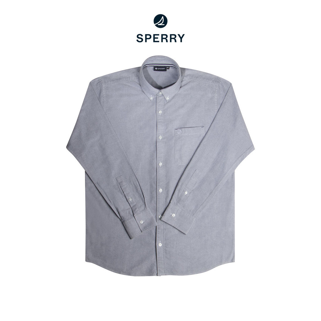 SPERRY ESSENTIAL OXFORD SHIRT LS เสื้อเชิ้ต ผู้ชาย สีเทา ( STF24AP01T03003 )
