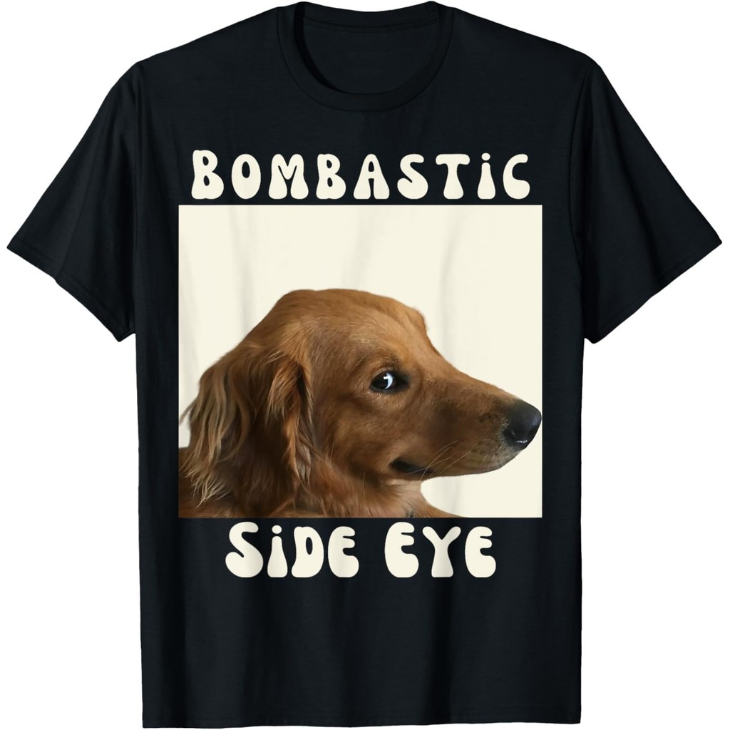 Bombastic Side Eye Funny Dog Meme Sarcastic Saying เสื้อยืด
