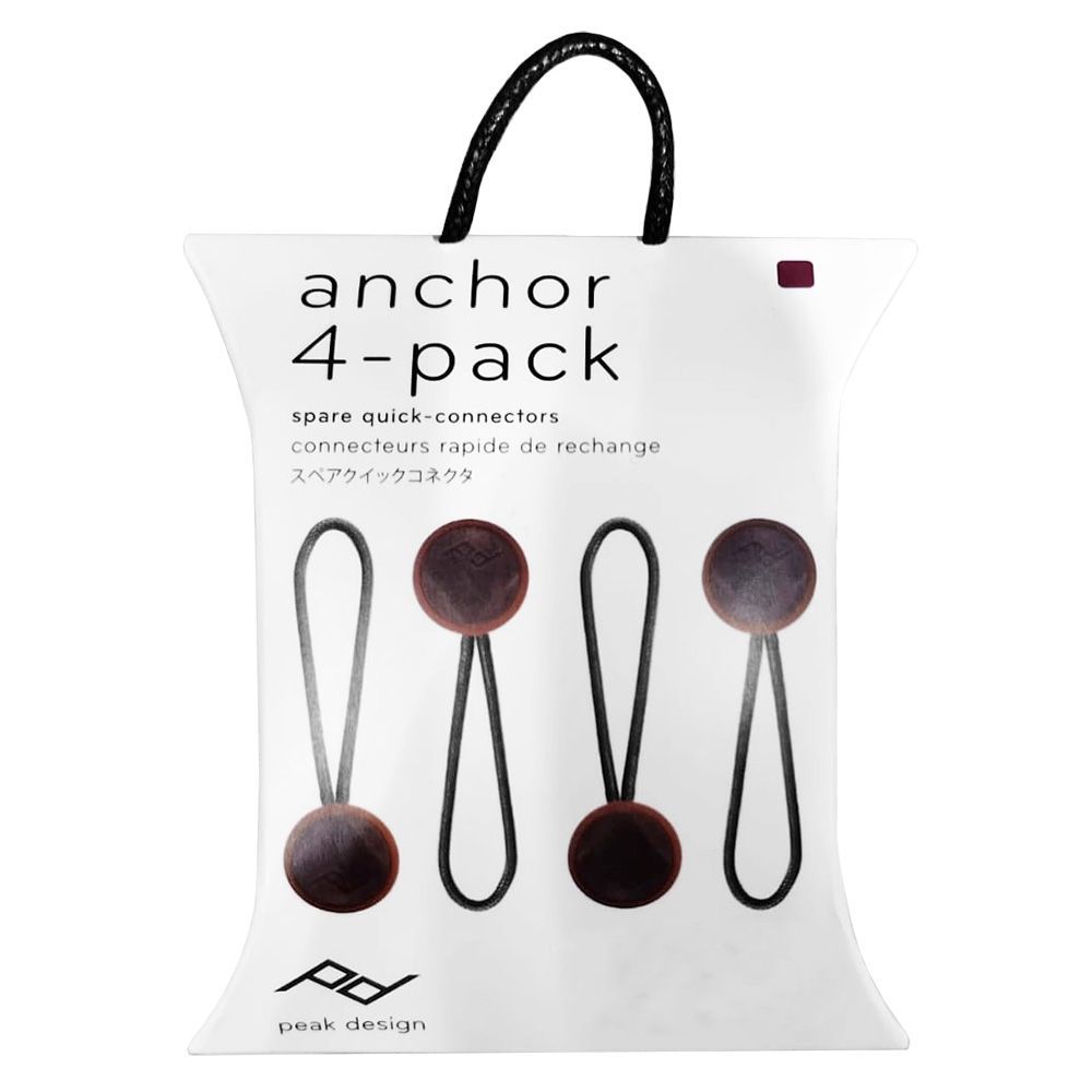 Peak Design Anchor Connector V4 (Eclipse, 4-Pack), 4PK-AN-EP4