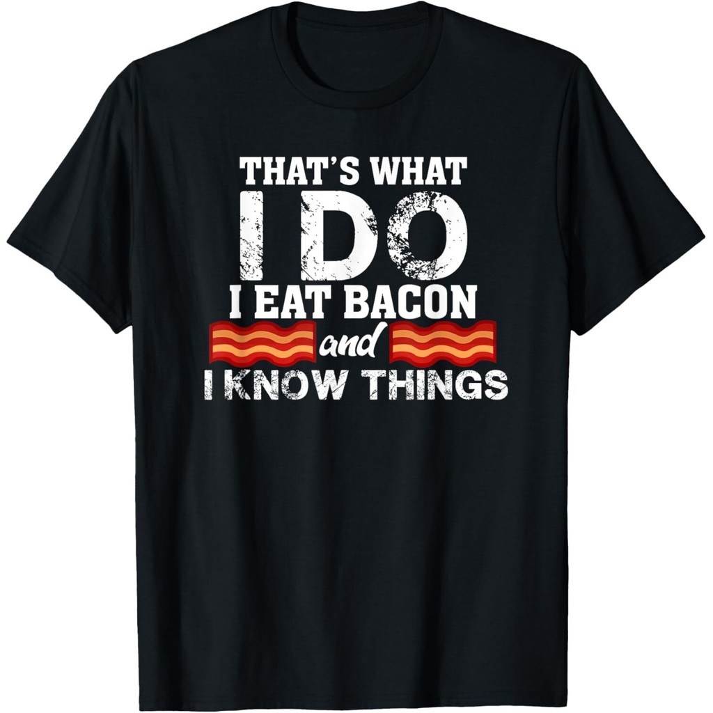 I Eat Bacon Funny Bacon Lover Foodie Meat เสื้อยืด Unisex