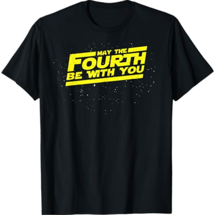 Retro May The Fourth 4Th Be With You Space Stars Sci-Fi Nerd เสื้อยืด