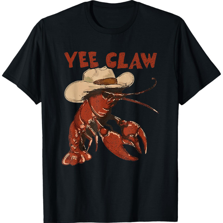 Yee Claw Funny Vintage Crawfish Boil Cajun Seafood Festival เสื้อยืด