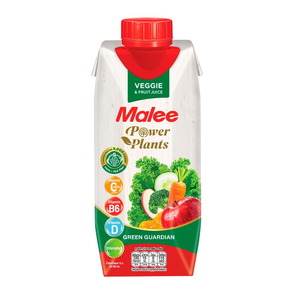 [สินค้าส่งด่วน] มาลี เพาเวอร์ แพลนท์ น้ำผักผลไม้ผสมน้ำผักสีเขียวพร้อมเนื้อส้มรวม 96% 330 มล.