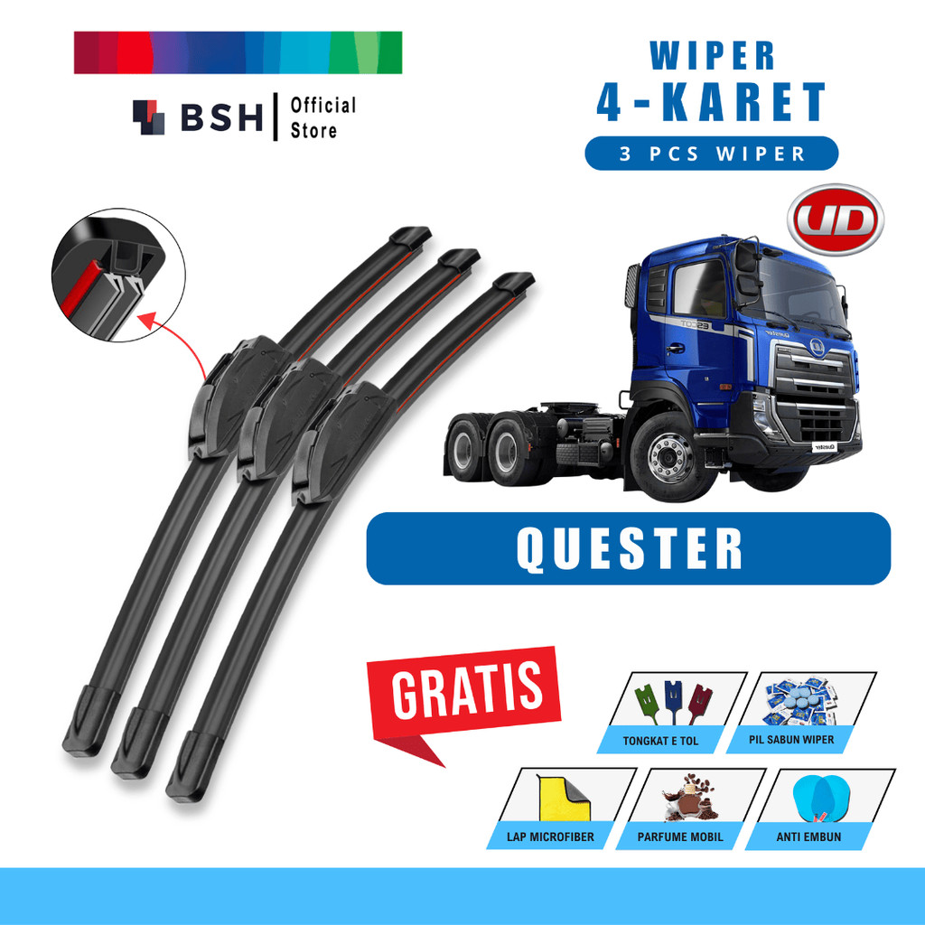 ที่ปัดน้ําฝน UD Trucks Quester Quad 4 Rubber Bonus 5 ผลิตภัณฑ์