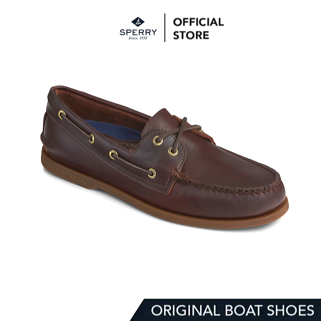 SPERRY A/O 2-EYE รองเท้าโบ๊ทชูส์ ผู้ชาย สีน้ำตาล ( BOAT - 195214 )