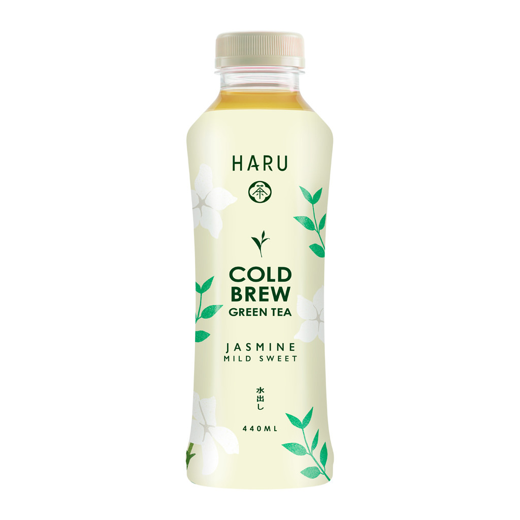 [สินค้าส่งด่วน] ฮารุ น้ำชาเขียวสกัดเย็นกลิ่นมะลิ สูตรหวานน้อย 440 มล.