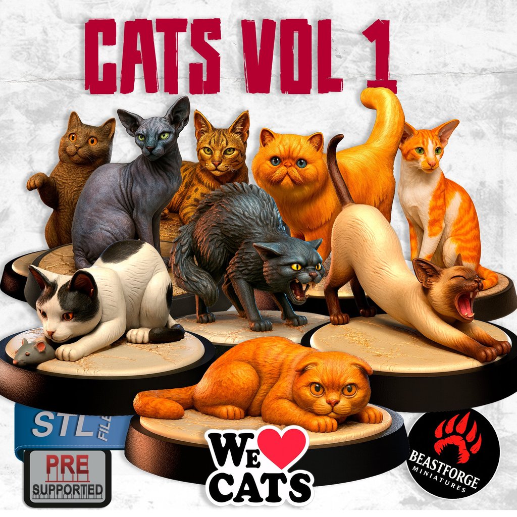 CATS VOL 1 | Resin TRPG บอร์ดเกม [Made to order ส่งภายใน 1-3 วัน]