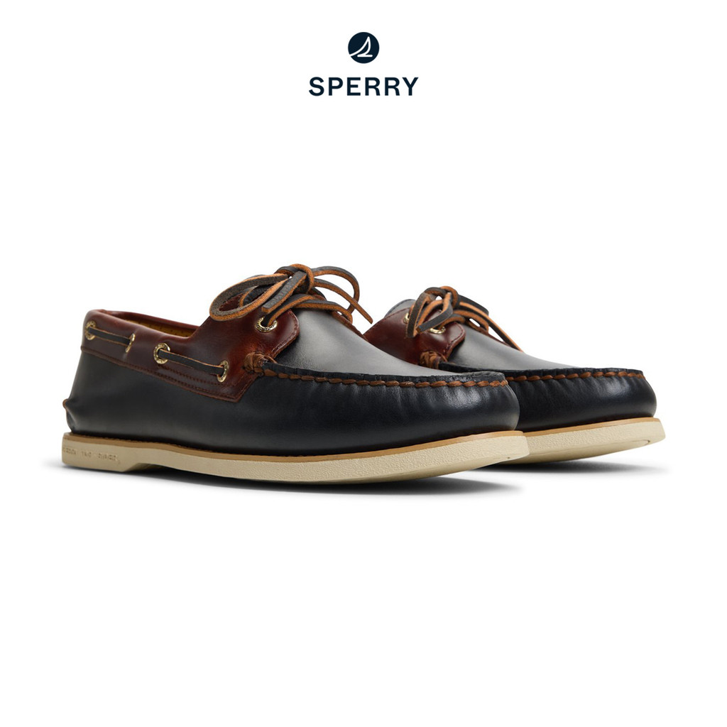 SPERRY GOLD A/O 2-EYE รองเท้าโบ๊ทชูส์ ผู้ชาย สีดำ ( BOAT - 13934509 )