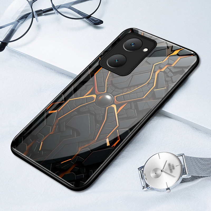 เคสสำหรับ VIVO Y03 Y03T Y18 Y18i Y18e Y18t Y28s 5G Y37 5G เคสโทรศัพท์บุคลิกภาพเปลือกแก้วกันกระแทก
