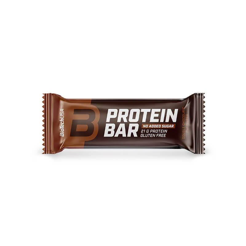 โปรตีนบาร์ ดับเบิ้ลช็อกโกแลต 70g กลูเตนฟรี น้ำตาลต่ำ ไบโอเทค ยูเอสเอ Biotech USA Protein Bar Double 