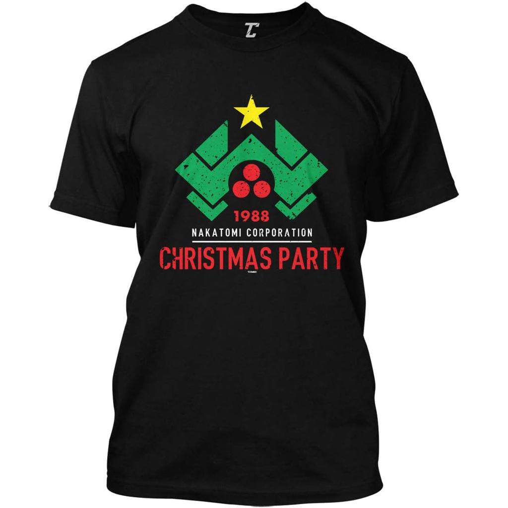 เสื้อยืดผ้าฝ้ายผู้ชาย 1988 Nakatomi Christmas Party - เสื้อยืดผู้ชาย Xmas 4XL , 5XL , 6XL