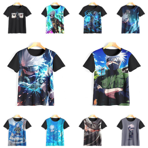 Kakashi Hatake Hokage 3D Naruto Anime Model เสื้อยืดสําหรับเด็กและผู้ใหญ่ Unisex - Markaz 3D
