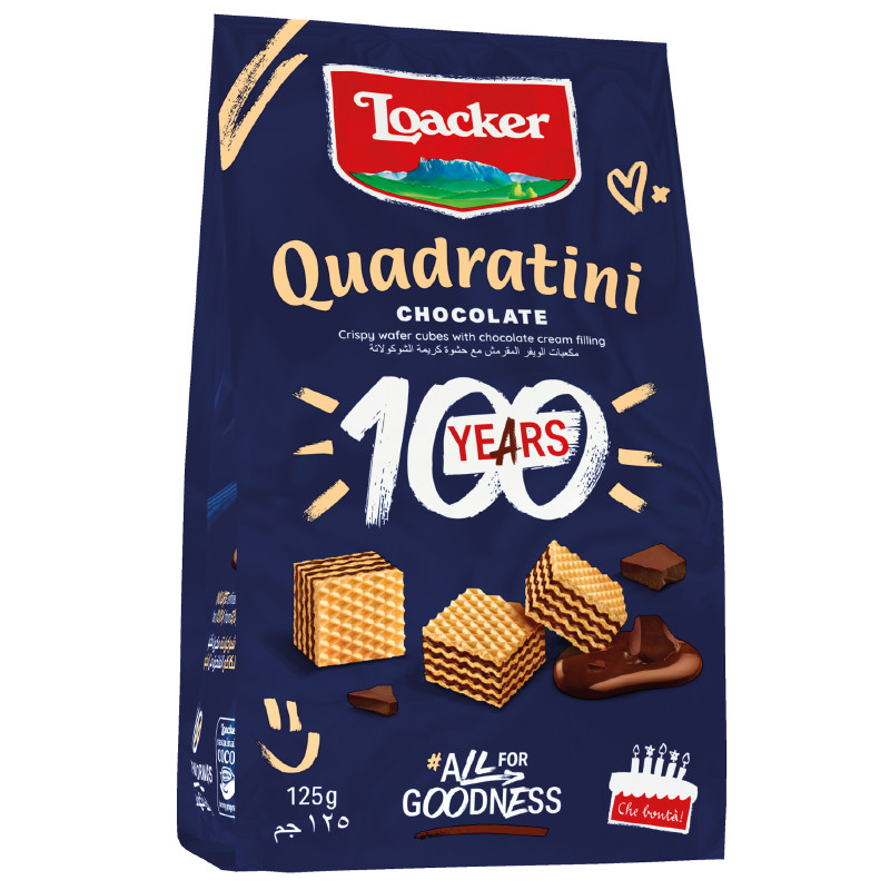 ล็อคเกอร์เวเฟอร์โกโก้ 125กรัม Loacker Wafer Cocoa 125g. [หมายเลขบาร์โค้ด 8000380005963]