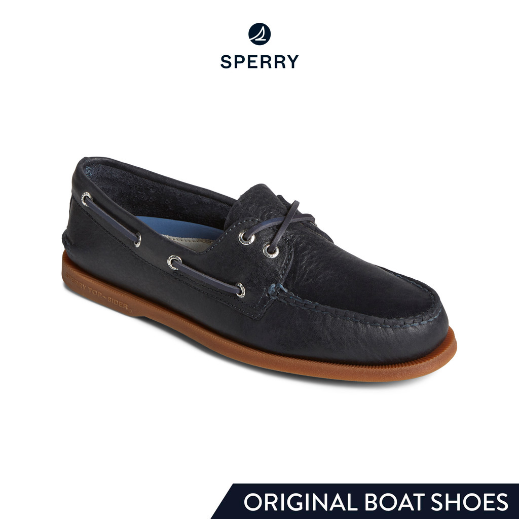 SPERRY A/O 2-EYE PULL-UP รองเท้าโบ๊ทชูส์ ผู้ชาย สีกรม ( BOAT - STS25564 )