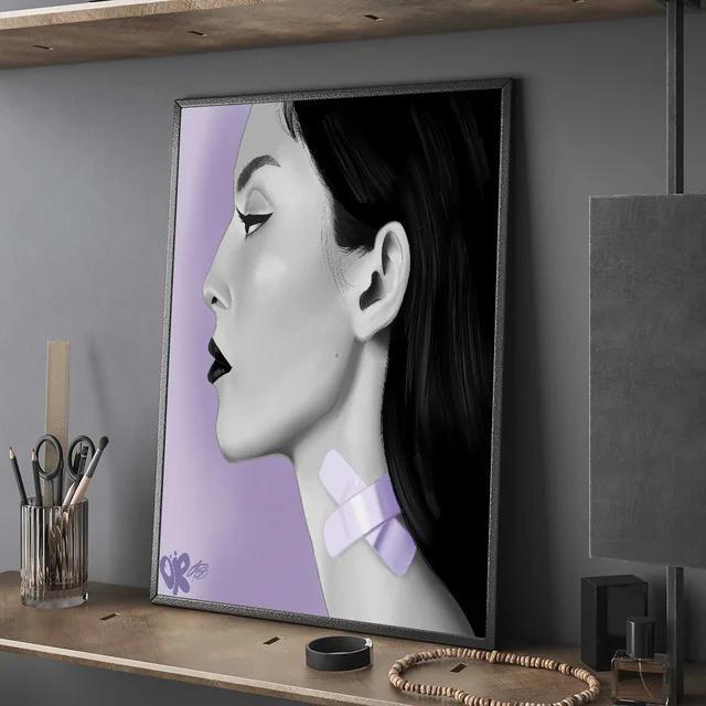 WEI Art นักร้อง Olivia Rodrigo Vintage DIY Sticky โปสเตอร์ - ตกแต่ง Wall Art พิมพ์, Cool WhiteCanvas