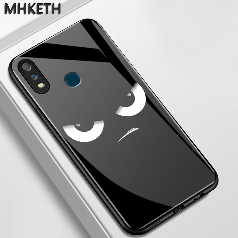 เคสสำหรับ VIVO Y11 2019 Y3 2019 เคสโทรศัพท์แก้วลายการ์ตูนอิโมจิแบบมีลักษณะเฉพาะตัว