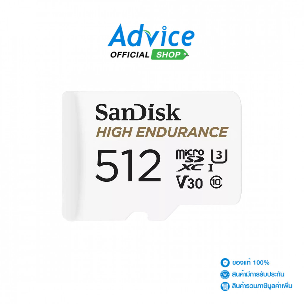 SANDISK 512GB Micro SD Card High Endurance SDSQQNR-512G-GN6IA (100MB/s.) - A0152149