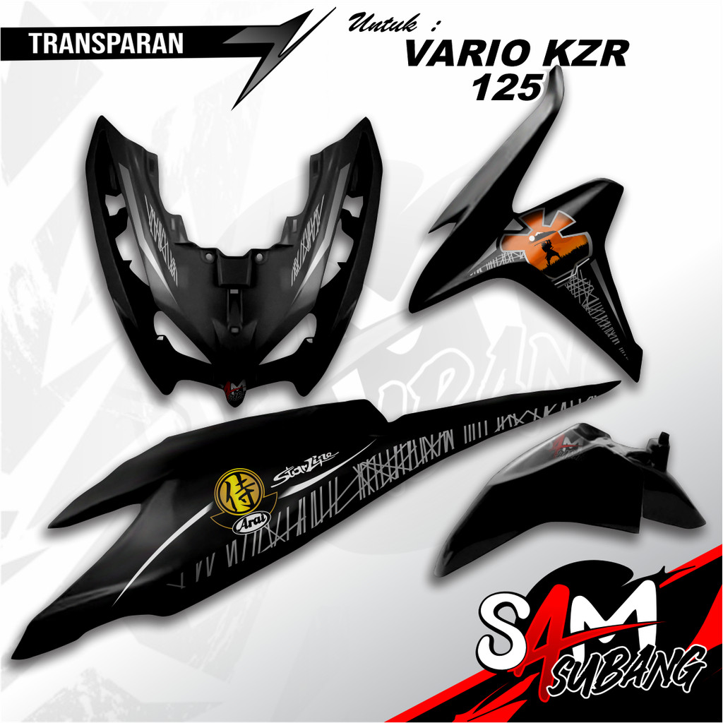 SAM STRIPING TRANSPARKENT HONDA VARIO KZR ARAI STARLINE