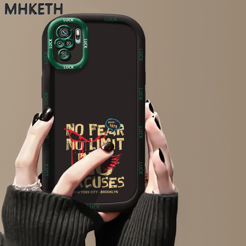 MHKETH เคสสำหรับ Xiaomi Redmi Note 10 4G Note 10s POCO M5s เคสโทรศัพท์ซิลิโคนตัดกันส่วนบุคคลแบรนด์อินเทรนด์