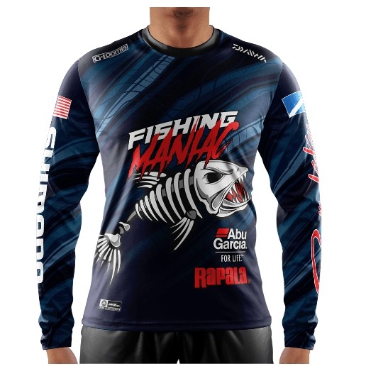 เจอร์ซีย์เสื้อยืดตกปลา Maniac