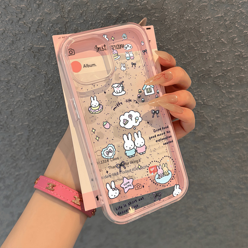 Miffy และขนมหวานน่ารักCoquetteสไตล์ปลอกOppo A6C Reno 15F A6X A6T A6S Pro 14F A3X A5 2025 A5 Pro A5I 