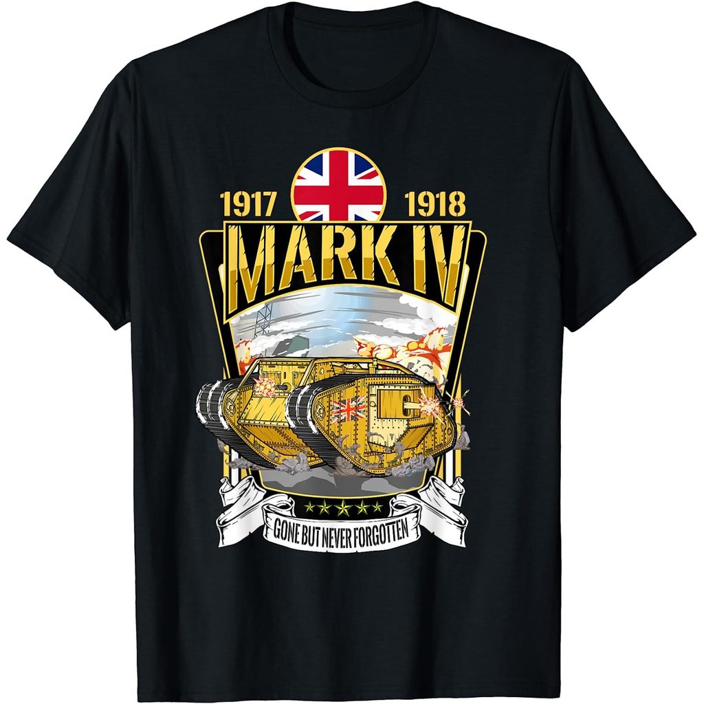 เสื้อยืด Vintage World War 1 Tank Mark Iv Male Ww1 ใหม่ล่าสุด