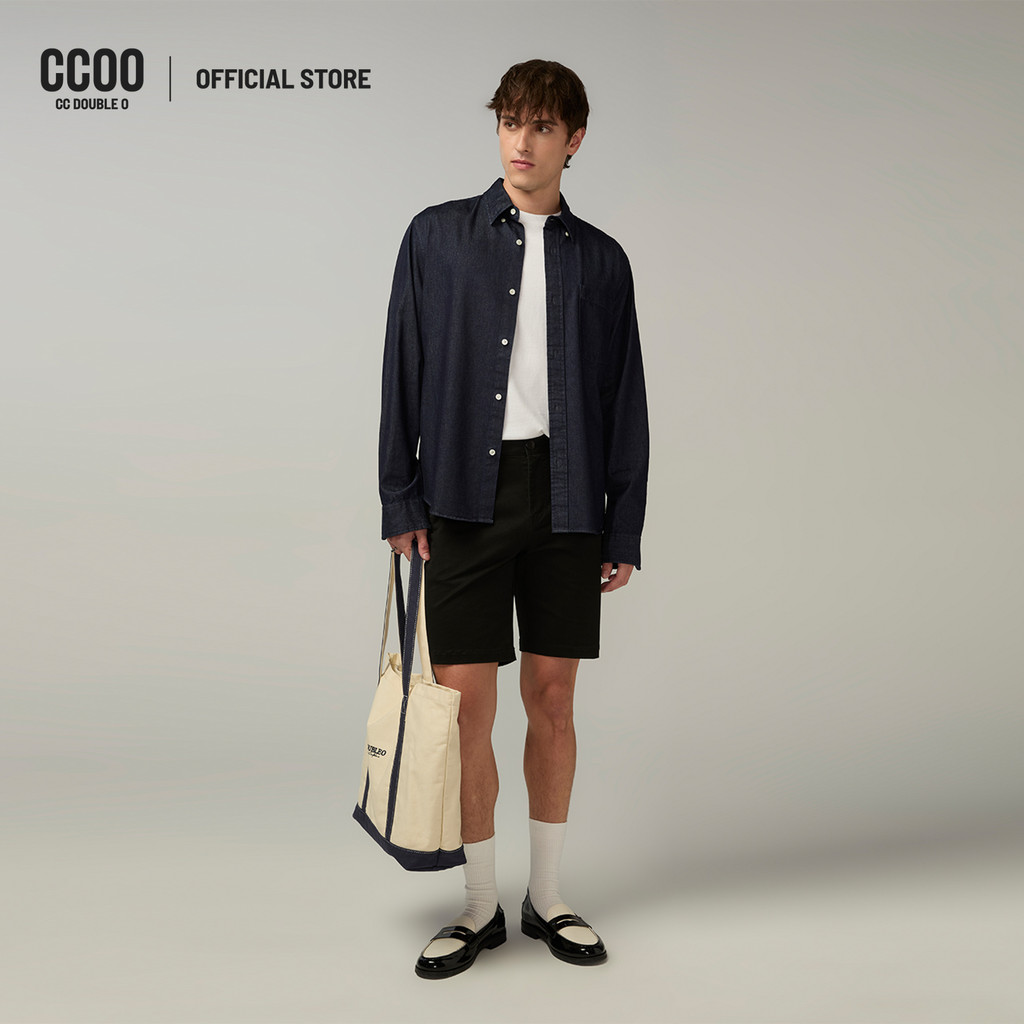 CC DOUBLE O SLIM CHINO SHORTS ผู้ชาย กางเกงชิโนขาสั้นทรงสลิม รุ่น O26SGMA068 (SS26 #P1)