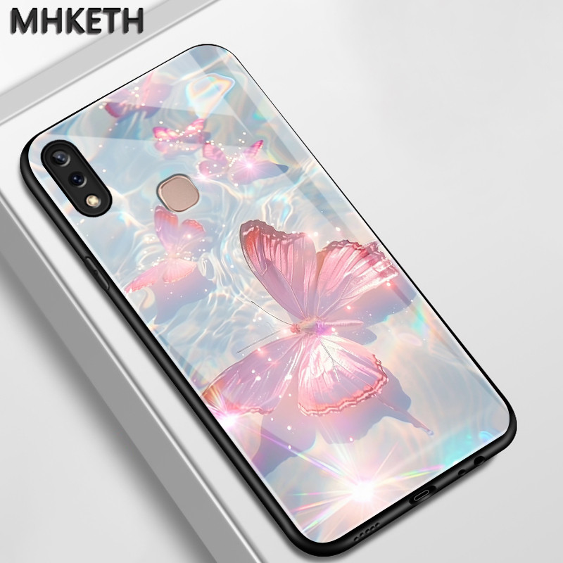 เคสสำหรับ VIVO Y85 Y85A V9 V9 Pro V9 Youth Z1 Z1i Z3x เคสกระจกลายผีเสื้อ