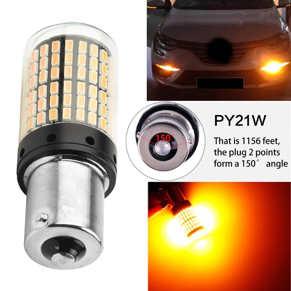 [C1O] BAU15S 7507 ไฟเลี้ยว PY21W 5009 Canbus ไม่มีข้อผิดพลาดหลอดไฟ Led Amber Blinker