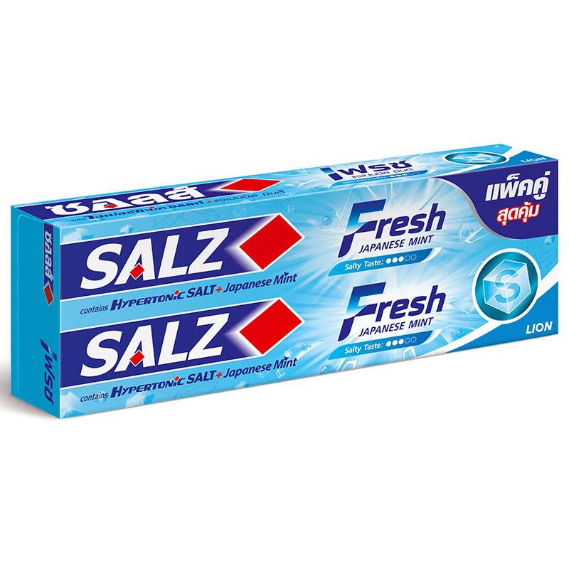 ซอลส์เฟรชยาสีฟัน 140กรัม แพค 2 Salz Fresh Toothpaste 140g. Pack 2 [หมายเลขบาร์โค้ด 8850002906655]