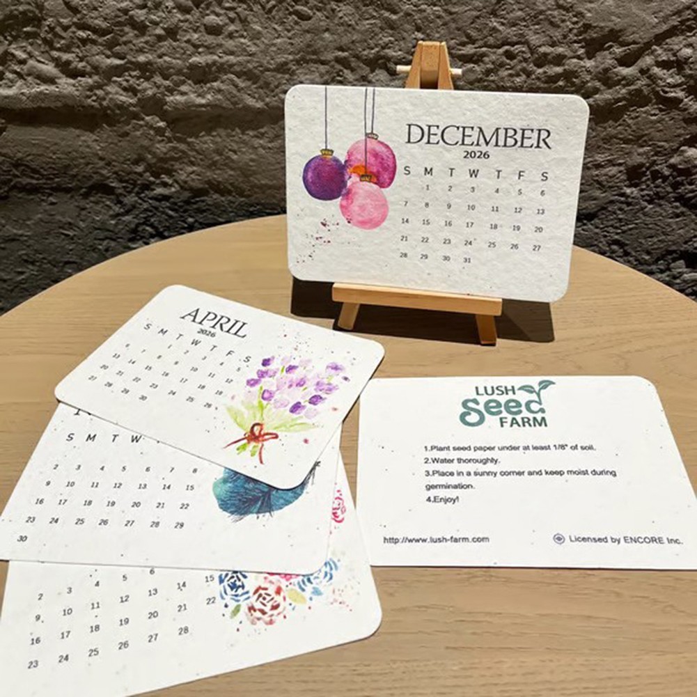 YZ2026 Desktop Calendar ,Monthly Planner,Plantable Love Calendar