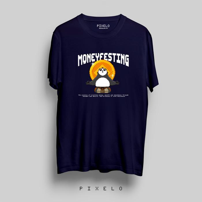 Moneyfesting By Pixelo T-Shirt - Anime & Game Retro 90 Anime Panda T-Shirt