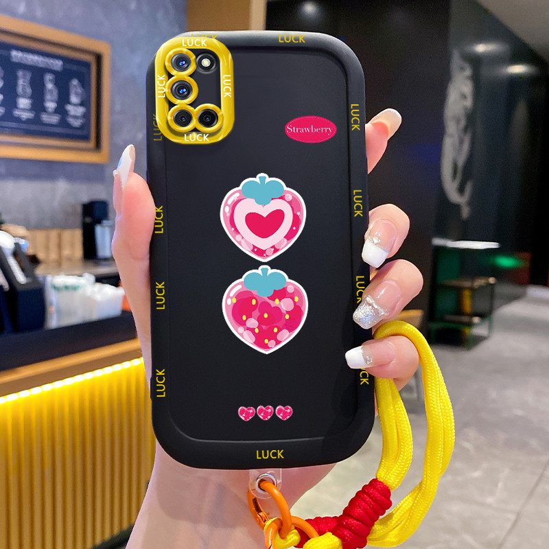 OPPO A52 A72 A92 Case Simple Photo Case พร้อมเชือกเส้นเล็ก