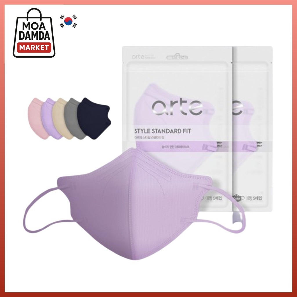ผลิตในเกาหลี arte ARTE Style Standard Fit KF94 - 5 ชิ้น / DISPOSABLE MASK
