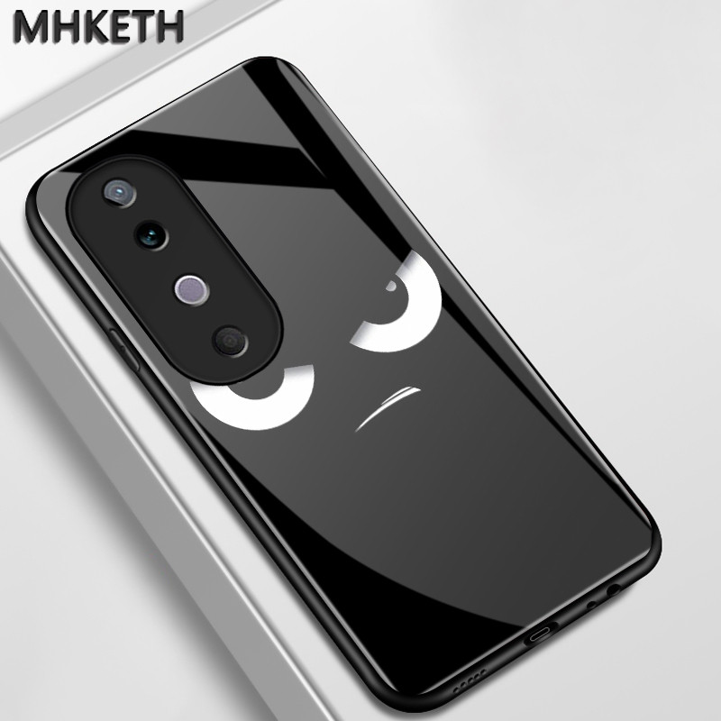 เคสสำหรับ VIVO V40 5G V40 Pro 5G เคสโทรศัพท์แก้วลายการ์ตูนอิโมจิแบบมีลักษณะเฉพาะตัว